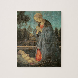 Quebra-cabeça Madonna que adora a criança, c.1477-80 (óleo em