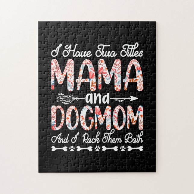 Quebra-cabeça Madre Art | Mamãe E Cachorro Mãe Aniversário (Vertical)