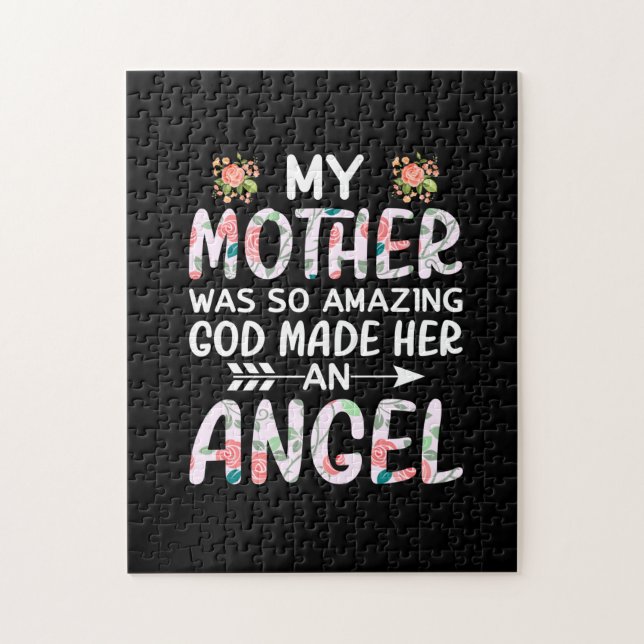 Quebra-cabeça Mãe Arte Minha Mãe Um Anjo (Vertical)