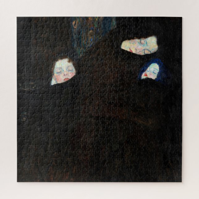 Quebra-cabeça Mãe com Dois Filhos, Família de Gustav Klimt (Vertical)