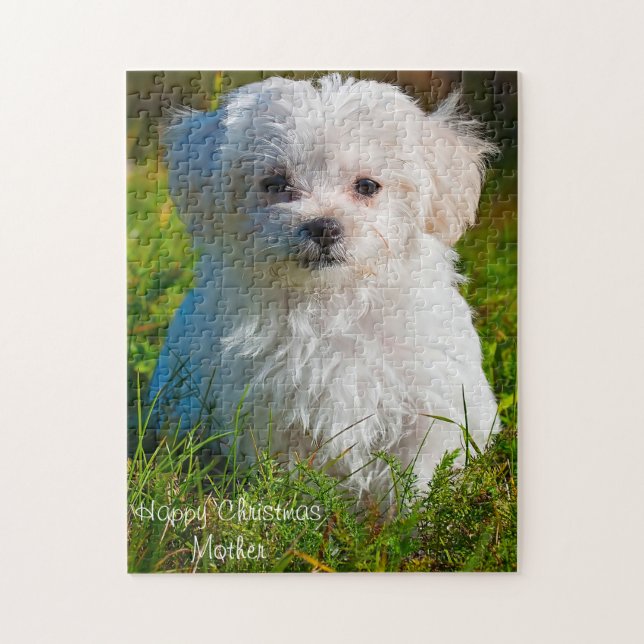 Quebra-cabeça Mãe de Natal. (Vertical)