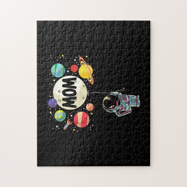 Quebra-cabeça Mãe do Menino do Aniversário Astronauta Espacial 1 (Vertical)