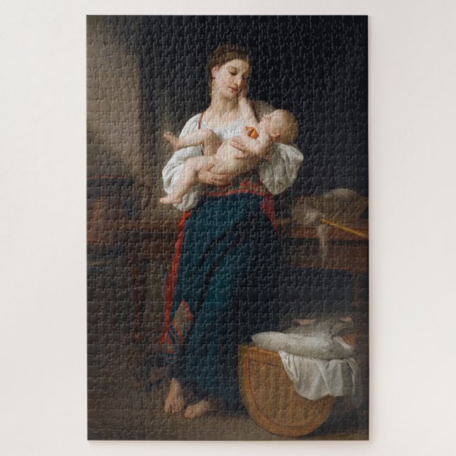 Quebra-cabeça Mãe e Criança (por Bouguereau) (Vertical)