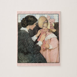 Quebra-cabeça Mãe e Filho Antigos por Jessie Willcox Smith