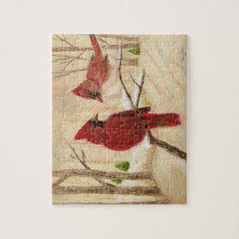 Quebra-cabeça Mães de aves vermelhas favoritas