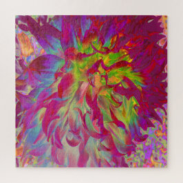 Quebra-cabeça Magenta Psicodélica e Flor Amarelo Dahlia