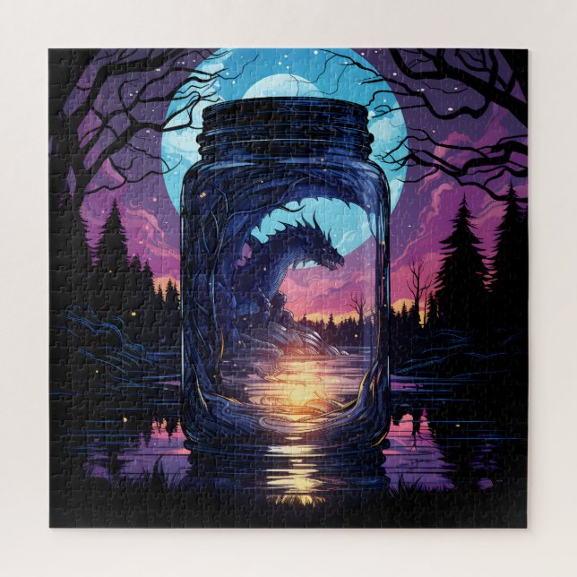 Quebra-cabeça Magia em um jar - Dragão Místico (Vertical)