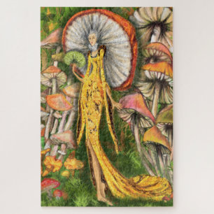 Quebra-cabeça Magic Mushroom Queen Fantastic Fairytaling Paintin