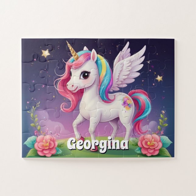 Quebra-cabeça Magic Unicorn Personalizado (Horizontal)