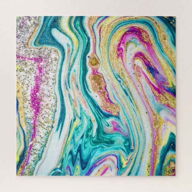 Quebra-cabeça Mágica: Design de pintura metálica. (Vertical)