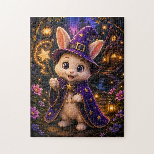 Quebra-cabeça Magical Bunny Wizard Jigsaw Puzzle (Vertical)