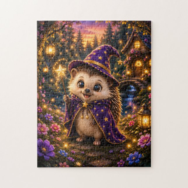 Quebra-cabeça Magical Hedgehog Wizard Jigsaw Puzzle (Vertical)