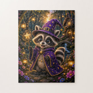 Quebra-cabeça Magical Raccoon Wizard Jigsaw Puzzle