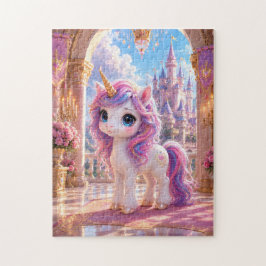 Quebra-cabeça Magical Unicorn in a Fairytale Castle Jigsaw Puzzl