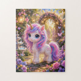 Quebra-cabeça Magical Unicorn in an Enchanted Garden Jigsaw Puzz