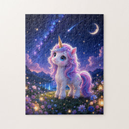 Quebra-cabeça Magical Unicorn Under the Stars Jigsaw Puzzle