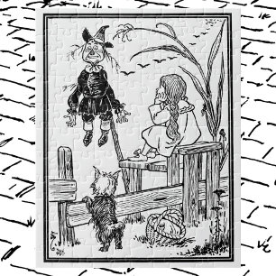 Quebra-cabeça Mágico de Oz Vintage, Dorothy Toto Encontra Espant
