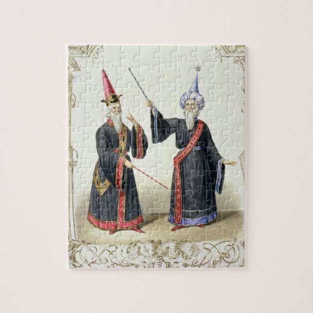 Quebra-cabeça Mágicos no carnaval em Berlim, 1836 (cor (Vertical)