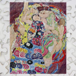 Quebra-cabeça Maiden (Virgem), Gustav Klimt, Vintage Art Nouveau<br><div class="desc">O Maiden (também conhecido como A Virgem) (1913), de Gustav Klimt, é uma pintura de retrato simbólico da Era Vitoriana Art Nouveau. Várias mulheres bocejando, esticando e dormindo em uma cama coberta de cobertores coloridos de padrão de mosaico. Sobre o artista: Gustav Klimt (1862-1918) era um pintor simbolista austríaco e...</div>