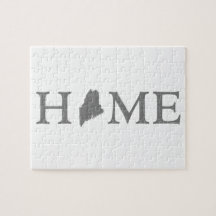 Maine Home State - Letra Cinza Arte de Palavras