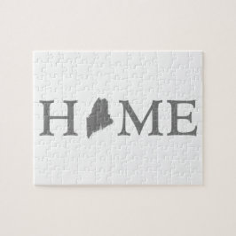 Quebra-cabeça Maine Home State - Letra Cinza Arte de Palavras