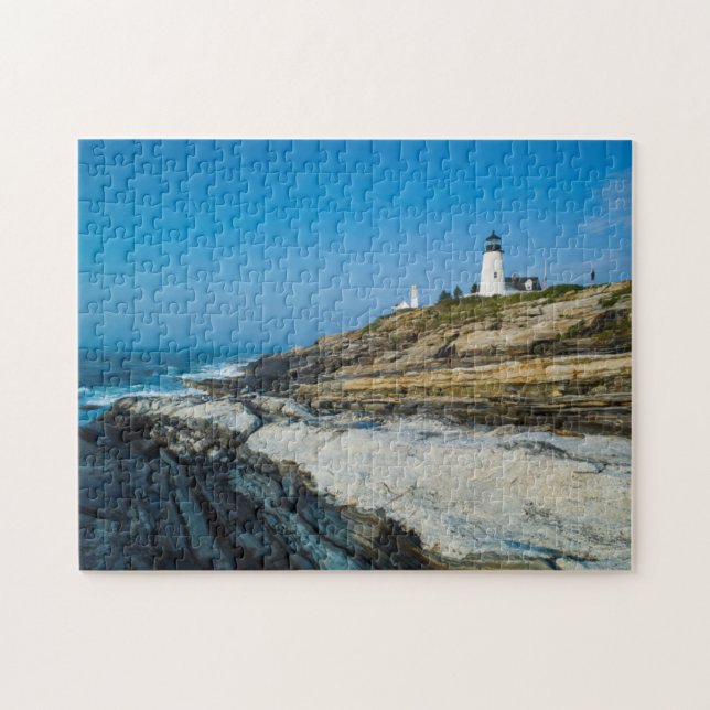 Quebra-cabeça Maine, Pemaquid Point, Farol de Pemaquid Point (Horizontal)