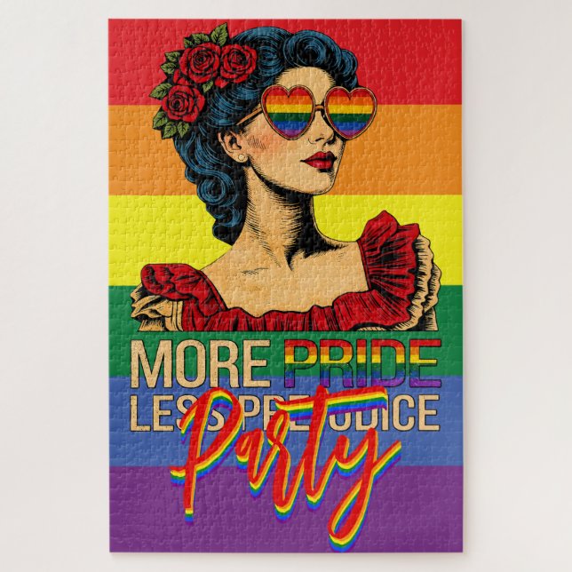 Quebra-cabeça Mais Orgulho Menos Preconceito Mês do Orgulho LGBT (Vertical)