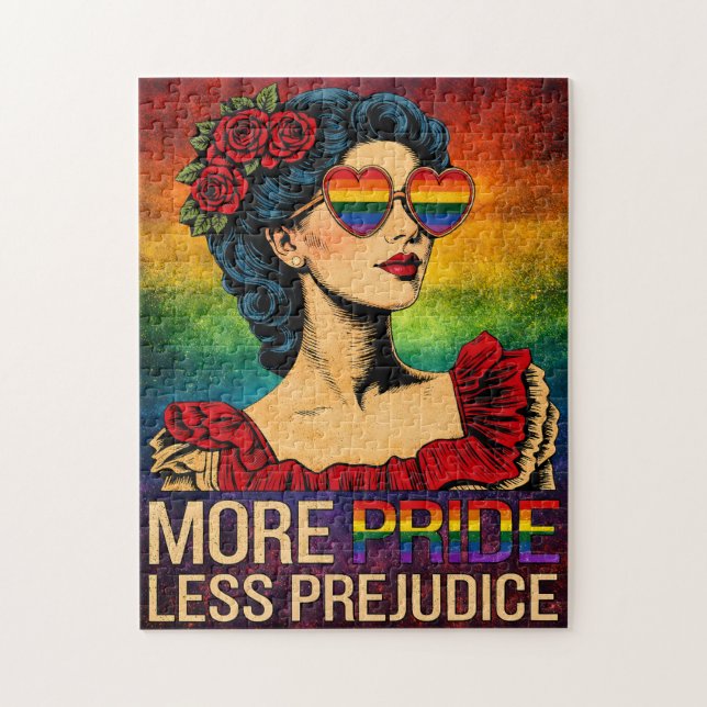 Quebra-cabeça Mais Orgulho Menos Preconceito Mês do Orgulho LGBT (Vertical)