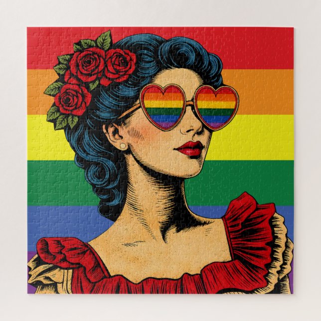 Quebra-cabeça Mais Orgulho Menos Preconceito Mês do Orgulho LGBT (Vertical)