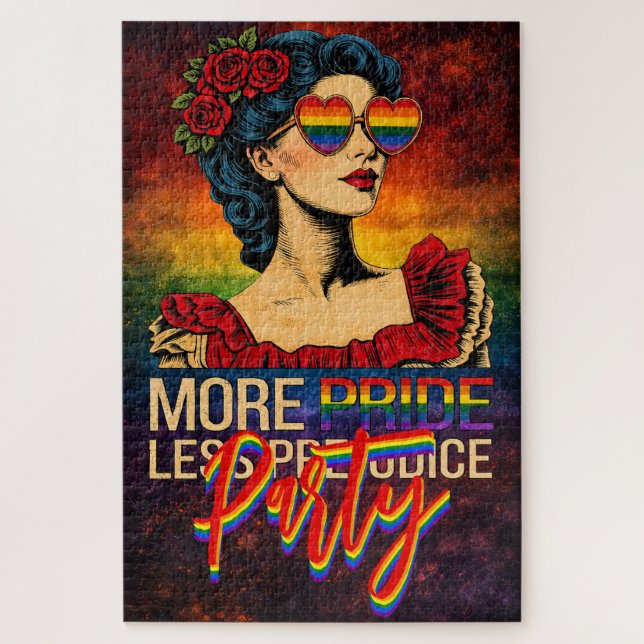Quebra-cabeça Mais Orgulho Menos Preconceito Mês do Orgulho LGBT (Vertical)