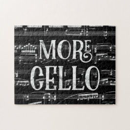 Quebra-cabeça Mais Quadro Cello - Música Branca Preta