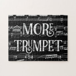 Quebra-cabeça Mais Quadro de Trompetes - Música Branca Preta
