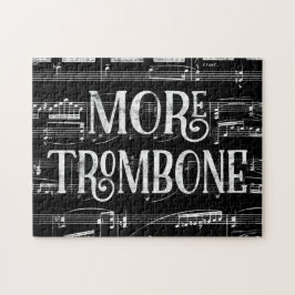 Quebra-cabeça Mais Quadro Trombone - Música Branca Preta