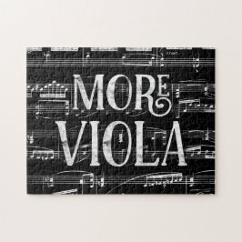 Quebra-cabeça Mais Viola Chalkboard - Black White Music