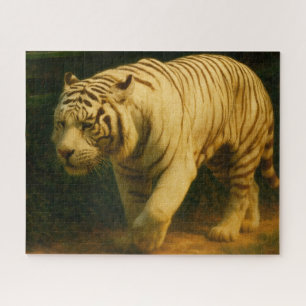 Quebra-cabeça Majestade Tigre Branca - Impressão de Arte de Vida