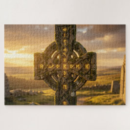 Quebra-cabeça Majestic Celtic Stone Cross Jigsaw Puzzle