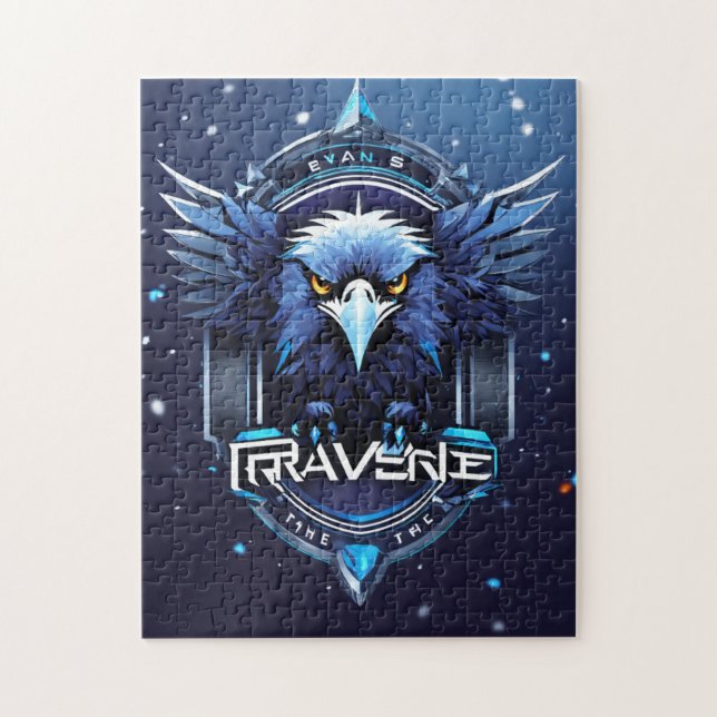 Quebra-cabeça Majestic Eagle Logo Puzzle | Artistic Wildlife Des (Vertical)