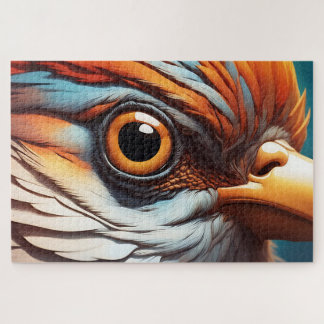 Quebra-cabeça Majestic Fiery Bird Portrait - Intense Close-Up