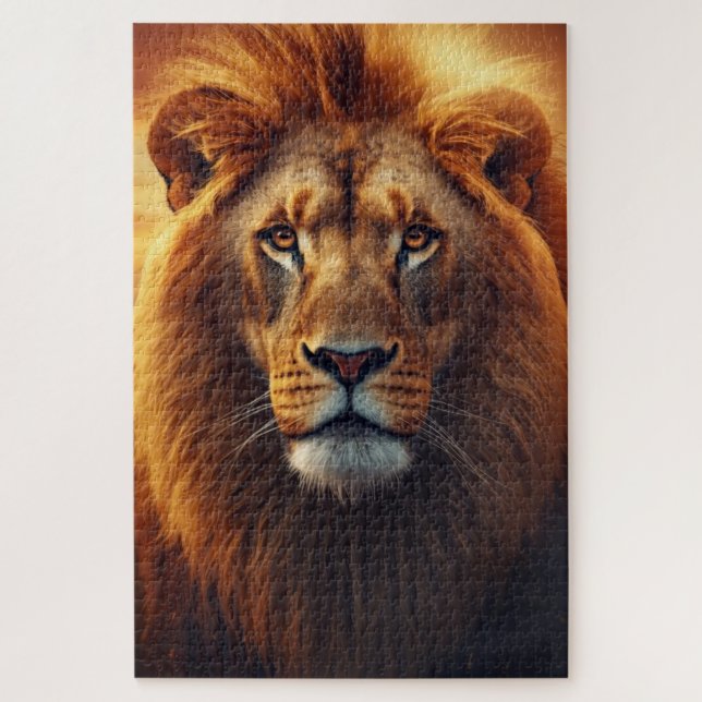 Quebra-cabeça Majestic Lion Jigsaw Puzzle (Vertical)