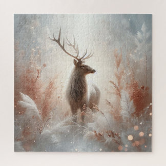 Quebra-cabeça Majestoso de Veado de Inverno