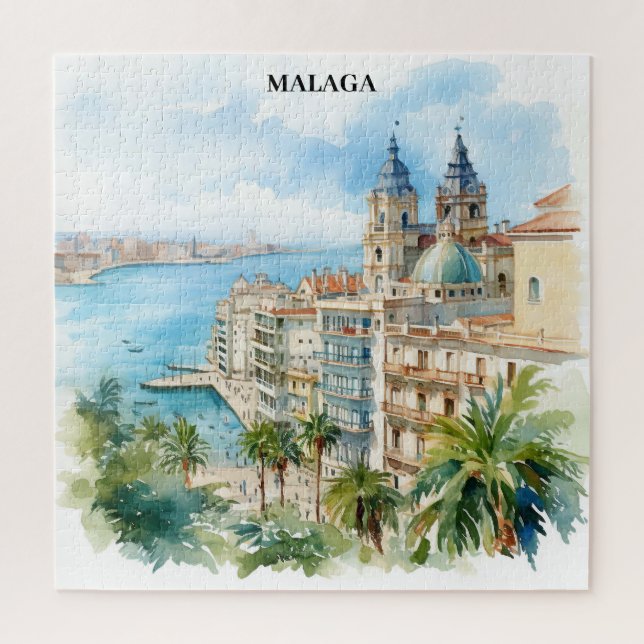 Quebra-cabeça Málaga Andaluzia Espanha Viagem  (Vertical)