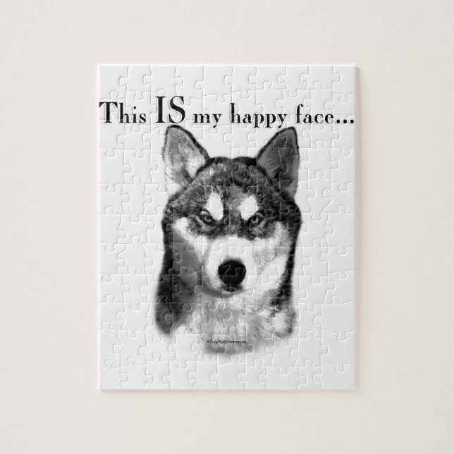 Quebra-cabeça Malamute Happy Face (Vertical)