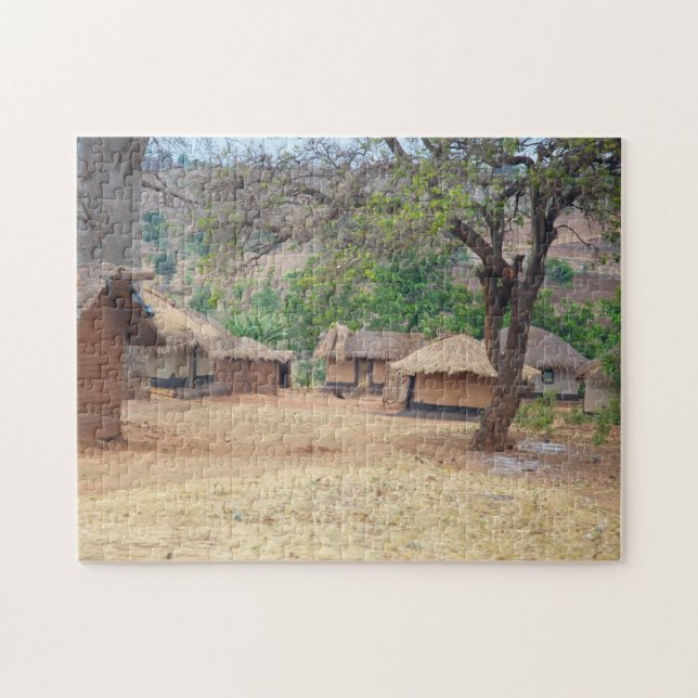 Quebra-cabeça Malawi Village Huts. (Horizontal)