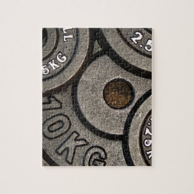 Quebra-cabeça Malhação de Pesos do Gym Preto (Vertical)