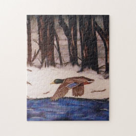 Quebra-cabeça Mallard Duck em uma missão