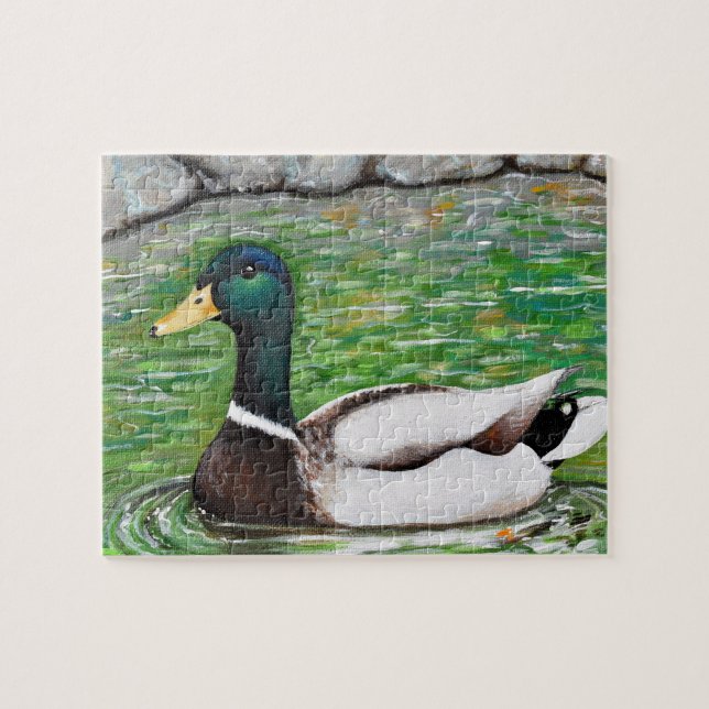 Quebra-cabeça Mallard Duck Painting (Horizontal)