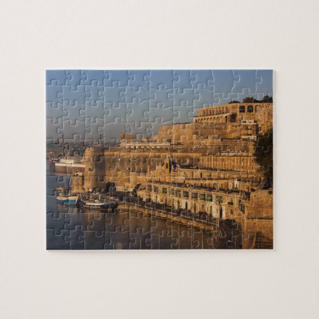 Quebra-cabeça Malta, Valletta, vista do porto a partir de Lower  (Horizontal)