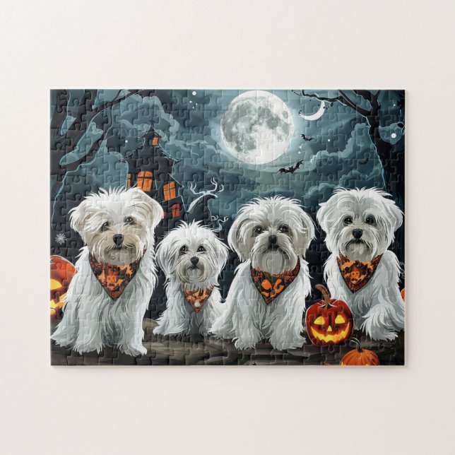 Quebra-cabeça Maltês Halloween Assustador (Horizontal)