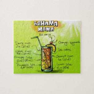 Quebra-cabeça Mama Beber Cocktail Presente de Bahama