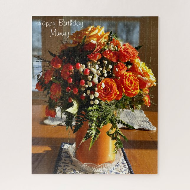 Quebra-cabeça Mamãe de Aniversário. (Vertical)